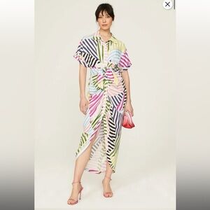 Striped Multicolor Midi Dress